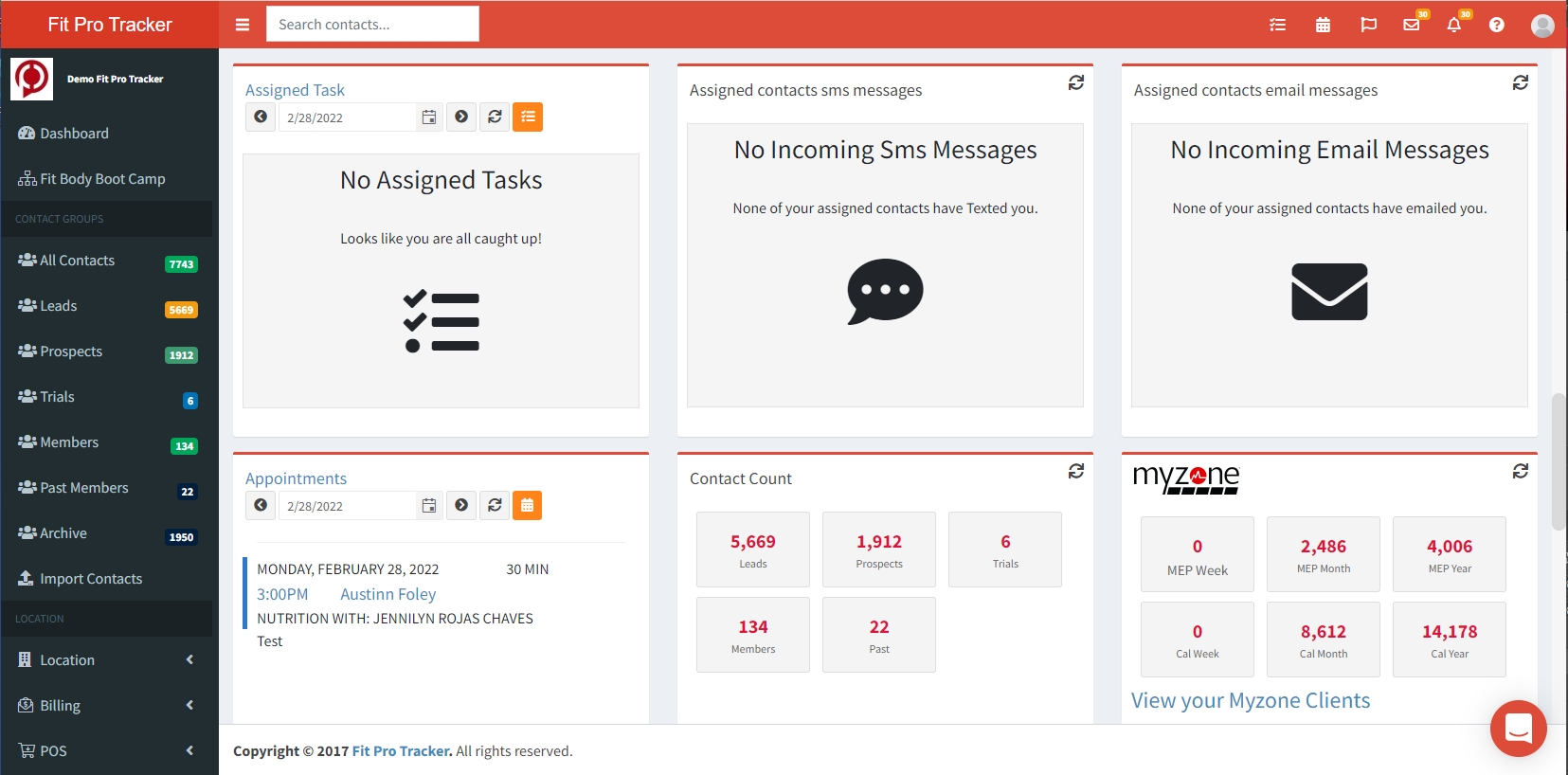 screenshot of Fit Pro Tracker